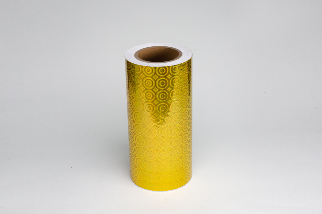 Laser holographic PP self-adhesive material display