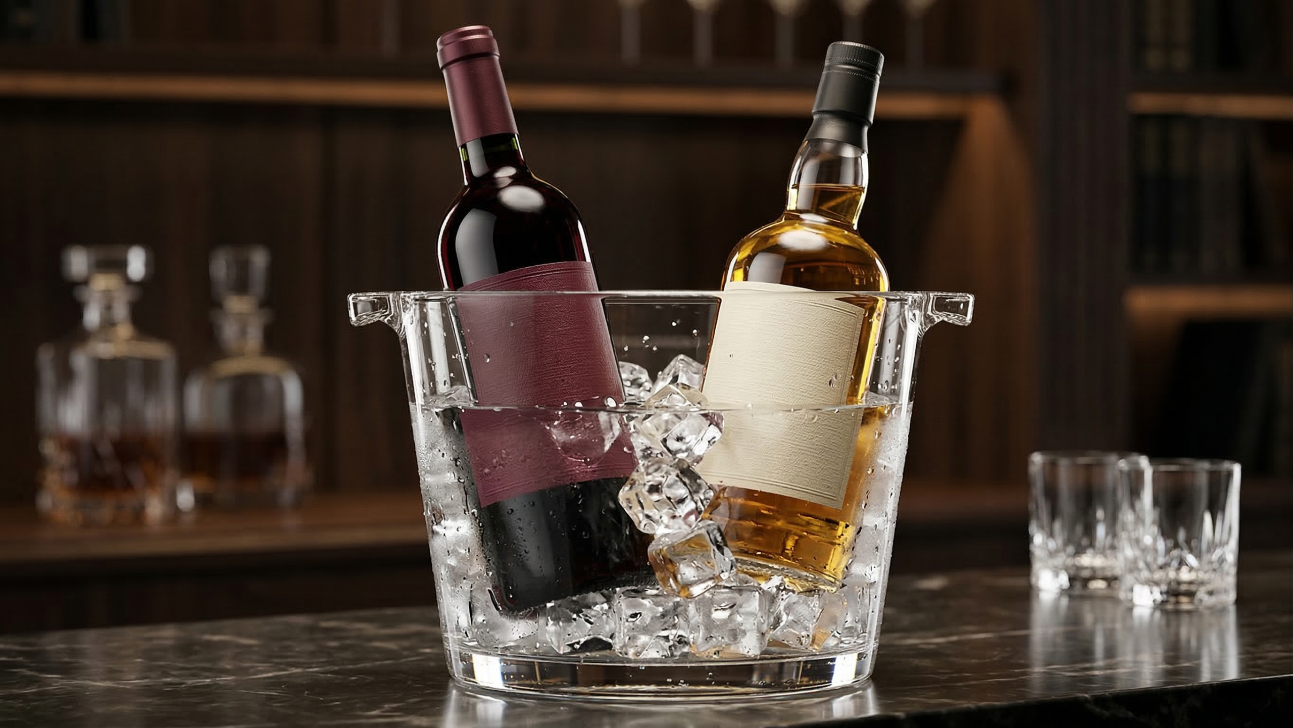 Premium textured wine and spirits adhesive la