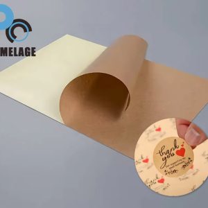 OEM Addiesive Kraft Sticker Paper Self Adhesive Kraft Paper Sticker in Rolls and in Sheets