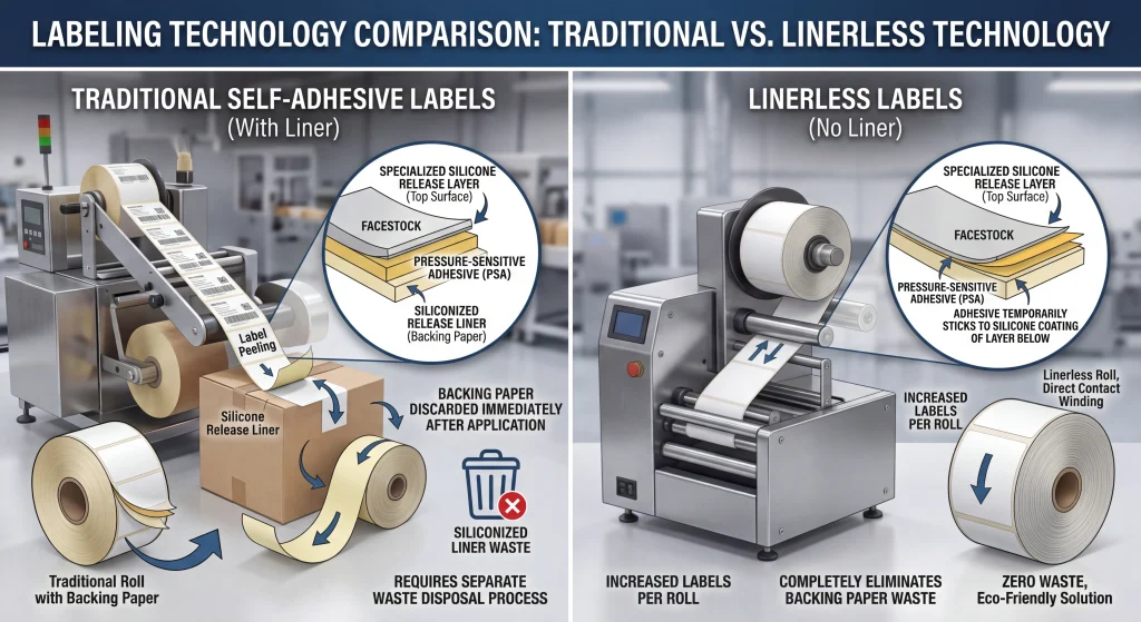 linerless labels
