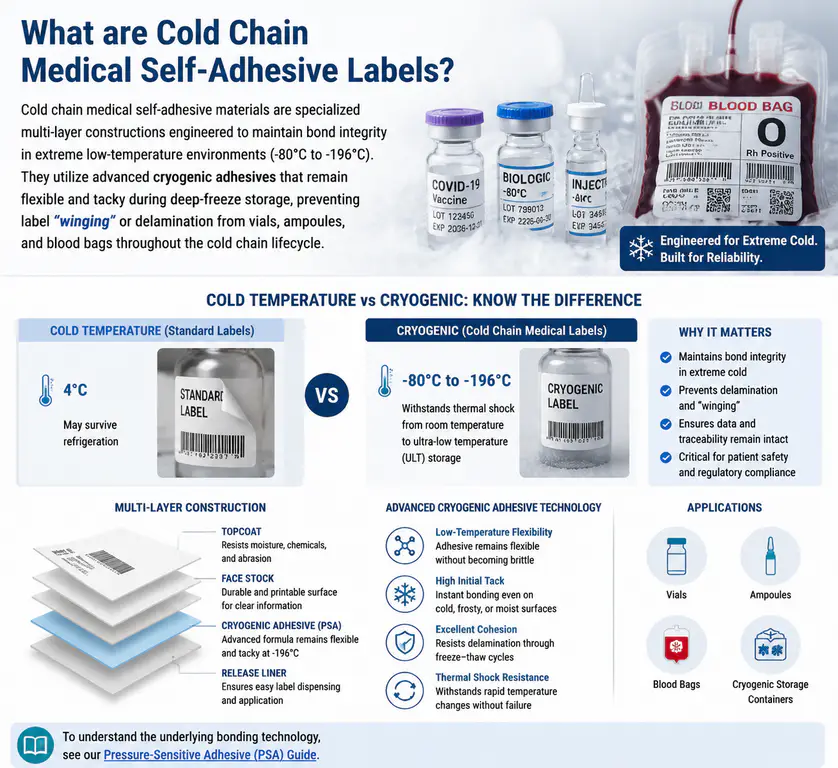 cold chain medical self-adhesive materials